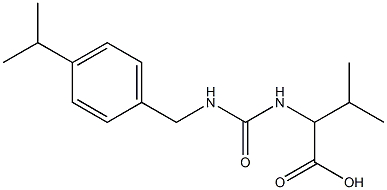 3-methyl-2-[({[4-(propan-2-yl)phenyl]methyl}carbamoyl)amino]butanoic acid Struktur