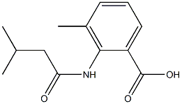 3-methyl-2-[(3-methylbutanoyl)amino]benzoic acid 化学構造式