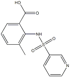 3-methyl-2-[(pyridin-3-ylsulfonyl)amino]benzoic acid Struktur