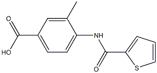 3-methyl-4-[(thien-2-ylcarbonyl)amino]benzoic acid,,结构式