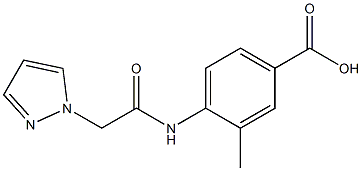 3-methyl-4-[2-(1H-pyrazol-1-yl)acetamido]benzoic acid Structure