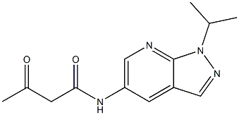 3-oxo-N-[1-(propan-2-yl)-1H-pyrazolo[3,4-b]pyridin-5-yl]butanamide,,结构式