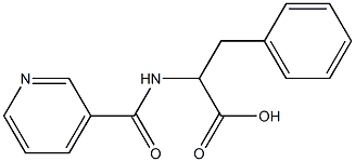 3-phenyl-2-[(pyridin-3-ylcarbonyl)amino]propanoic acid Struktur