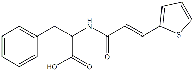 3-phenyl-2-[3-(thiophen-2-yl)prop-2-enamido]propanoic acid Struktur