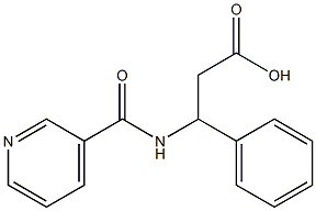 3-phenyl-3-[(pyridin-3-ylcarbonyl)amino]propanoic acid Struktur