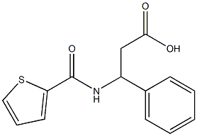 3-phenyl-3-[(thien-2-ylcarbonyl)amino]propanoic acid 化学構造式