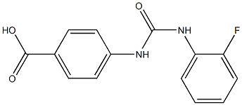 4-({[(2-fluorophenyl)amino]carbonyl}amino)benzoic acid 结构式