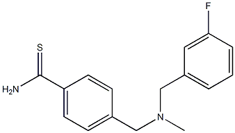 4-({[(3-fluorophenyl)methyl](methyl)amino}methyl)benzene-1-carbothioamide Struktur