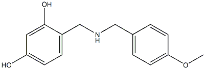 4-({[(4-methoxyphenyl)methyl]amino}methyl)benzene-1,3-diol,,结构式