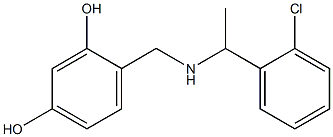 4-({[1-(2-chlorophenyl)ethyl]amino}methyl)benzene-1,3-diol Struktur