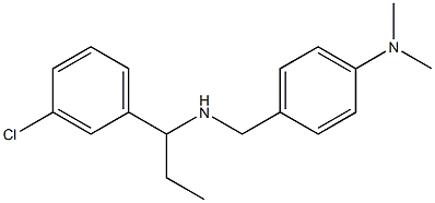 4-({[1-(3-chlorophenyl)propyl]amino}methyl)-N,N-dimethylaniline Structure