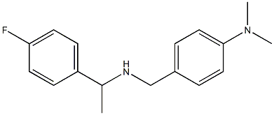 4-({[1-(4-fluorophenyl)ethyl]amino}methyl)-N,N-dimethylaniline Struktur