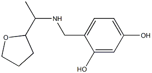 4-({[1-(oxolan-2-yl)ethyl]amino}methyl)benzene-1,3-diol Structure