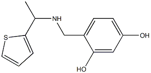 4-({[1-(thiophen-2-yl)ethyl]amino}methyl)benzene-1,3-diol|