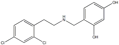 4-({[2-(2,4-dichlorophenyl)ethyl]amino}methyl)benzene-1,3-diol Struktur