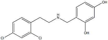 4-({[2-(2,4-dichlorophenyl)ethyl]amino}methyl)benzene-1,3-diol Structure