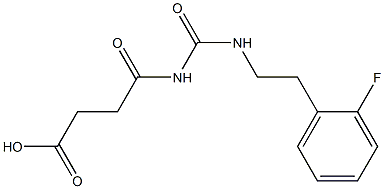 4-({[2-(2-fluorophenyl)ethyl]carbamoyl}amino)-4-oxobutanoic acid Struktur