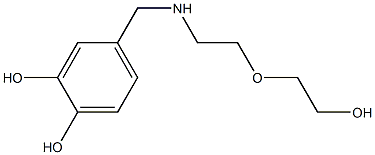 4-({[2-(2-hydroxyethoxy)ethyl]amino}methyl)benzene-1,2-diol Structure