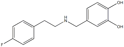4-({[2-(4-fluorophenyl)ethyl]amino}methyl)benzene-1,2-diol Structure