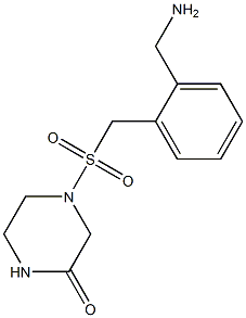 4-({[2-(aminomethyl)phenyl]methane}sulfonyl)piperazin-2-one,,结构式