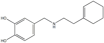 4-({[2-(cyclohex-1-en-1-yl)ethyl]amino}methyl)benzene-1,2-diol,,结构式