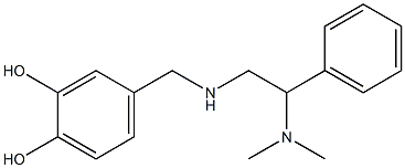 4-({[2-(dimethylamino)-2-phenylethyl]amino}methyl)benzene-1,2-diol 结构式