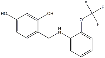 4-({[2-(trifluoromethoxy)phenyl]amino}methyl)benzene-1,3-diol 结构式