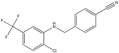 4-({[2-chloro-5-(trifluoromethyl)phenyl]amino}methyl)benzonitrile 结构式