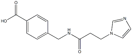 4-({[3-(1H-imidazol-1-yl)propanoyl]amino}methyl)benzoic acid 化学構造式