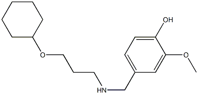 4-({[3-(cyclohexyloxy)propyl]amino}methyl)-2-methoxyphenol Struktur