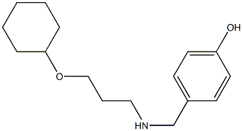 4-({[3-(cyclohexyloxy)propyl]amino}methyl)phenol 结构式