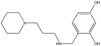 4-({[3-(piperidin-1-yl)propyl]amino}methyl)benzene-1,3-diol Structure