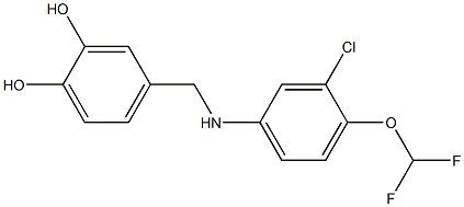 4-({[3-chloro-4-(difluoromethoxy)phenyl]amino}methyl)benzene-1,2-diol|