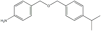 4-({[4-(propan-2-yl)phenyl]methoxy}methyl)aniline,,结构式