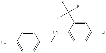 4-({[4-chloro-2-(trifluoromethyl)phenyl]amino}methyl)phenol,,结构式