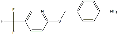 4-({[5-(trifluoromethyl)pyridin-2-yl]sulfanyl}methyl)aniline 结构式