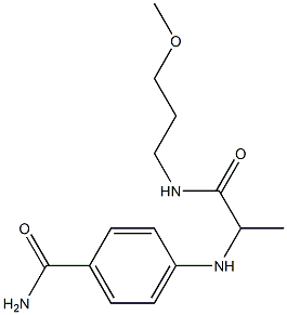 4-({1-[(3-methoxypropyl)carbamoyl]ethyl}amino)benzamide,,结构式