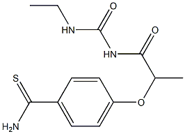 4-({1-[(ethylcarbamoyl)amino]-1-oxopropan-2-yl}oxy)benzene-1-carbothioamide 化学構造式