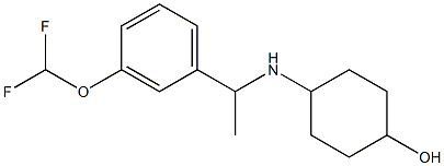 4-({1-[3-(difluoromethoxy)phenyl]ethyl}amino)cyclohexan-1-ol Structure