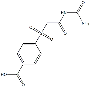 4-({2-[(aminocarbonyl)amino]-2-oxoethyl}sulfonyl)benzoic acid 化学構造式