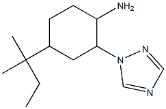 4-(1,1-dimethylpropyl)-2-(1H-1,2,4-triazol-1-yl)cyclohexanamine 结构式