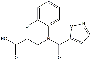 4-(1,2-oxazol-5-ylcarbonyl)-3,4-dihydro-2H-1,4-benzoxazine-2-carboxylic acid 结构式