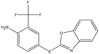 4-(1,3-benzoxazol-2-ylsulfanyl)-2-(trifluoromethyl)aniline Structure