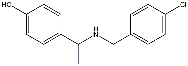 4-(1-{[(4-chlorophenyl)methyl]amino}ethyl)phenol 化学構造式