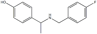 4-(1-{[(4-fluorophenyl)methyl]amino}ethyl)phenol Struktur