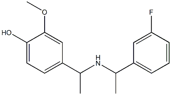 4-(1-{[1-(3-fluorophenyl)ethyl]amino}ethyl)-2-methoxyphenol Struktur