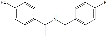 4-(1-{[1-(4-fluorophenyl)ethyl]amino}ethyl)phenol Struktur
