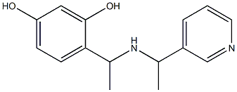 4-(1-{[1-(pyridin-3-yl)ethyl]amino}ethyl)benzene-1,3-diol Structure