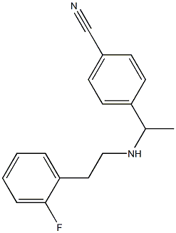 4-(1-{[2-(2-fluorophenyl)ethyl]amino}ethyl)benzonitrile Structure