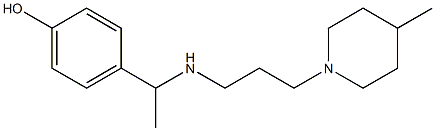 4-(1-{[3-(4-methylpiperidin-1-yl)propyl]amino}ethyl)phenol Structure